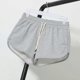 thumbnail image 5 of Women Workout Yoga Shorts Dolphin Hem Drawstring Solid Sport Booty Hot Pants Gray M, 5 of 5