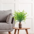 thumbnail image 4 of Fake Greenery Boxwood Plant Outdoor Artificial Flowers Fake Boxwood Plastic Plants Greenery Shrubs UV Resistant for Summer Indoor Outdoor Garden Patio Home Table Vase Decor, 1Pc(Orange,14x5"), 4 of 9