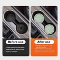 thumbnail image 2 of shiyou-Car Cup Coaster 4 Pack Universal Non-Slip Cup Holders Insert Coasters Bling Crystal Rhinestone Car Interior Accessories Tea Green Grid, 2 of 4