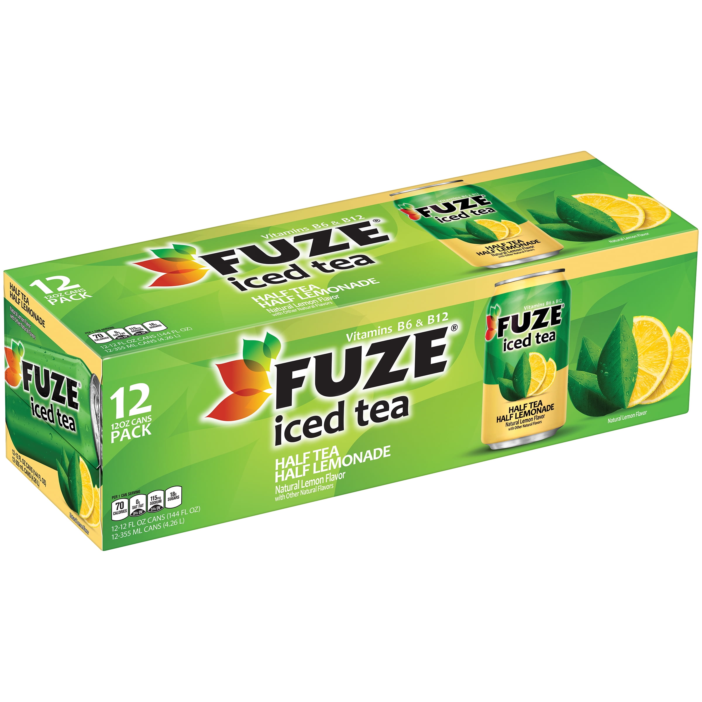 FUZE Half Tea & Half Lemonade Iced Tea, 12 Fl. Oz., 12 Count