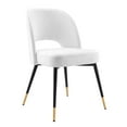 thumbnail image 3 of Modway Rouse 18.5" Performance Velvet Dining Side Chairs in White (Set of 2), 3 of 6