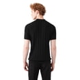thumbnail image 4 of Avva Men's Slim Fit, Short Sleeve, Polo Neck, Sweater-Knitwear T-Shirt, Medium, Black, 4 of 6