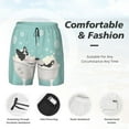 Adobk French Bulldog Taking a Bath Print Men's Swim Trunks with