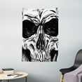 thumbnail image 1 of Halloween Tapestry, Gothic Dead Skull Face Close Up Sketch Evil Anatomy Skeleton Artsy Illustration, Wall Hanging for Bedroom Living Room Dorm Decor, 40W X 60L Inches, Black White, by Ambesonne, 1 of 2