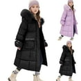 thumbnail image 6 of EnJoCho Kids Winter Coats Girls Thick Warm Jacket Fa𝗎x F𝗎r Hood Down Mid Length Coat Tween 5-16 Years Heavyweight Insulated Snow Outerwear Parka Puffer Coat, 6 of 6