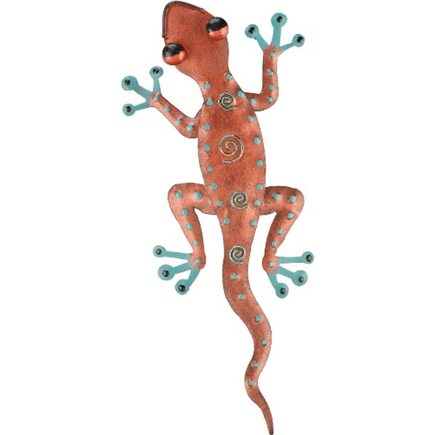 Tropical Rainforest Coppery Gecko Lizard Metal Wall Art Decor 11 Inches Walmart Com Walmart Com