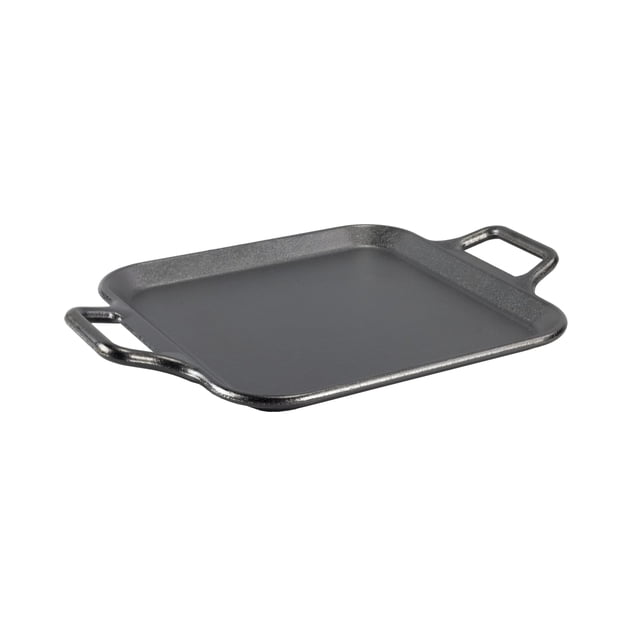 Griddle Lodge BOLD de hierro fundido sazonado de 30 cm con asas circulares