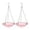 Pink, variant on KUNPENG 2pcs Hanging Bird Feeder Bath, Elegant Glass-Look Decorative Wild Bird Station for Outside, Weatherproof Stacked Bird Seed & Water Dish for Garden Decor