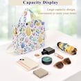thumbnail image 5 of FORMRS Womens Corduroy Tote Bag Crossbody Shoulder Handbag with Pocket, Purple Easter Eggs, 5 of 7