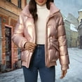 thumbnail image 2 of iHPH7 Puffer Jacket Womens Women's Outerwear Parkas for Women Warm Coats for Women Womens Winter Clothes Overcoat for Women Winter Outfits for Women Pink XXL, 2 of 4