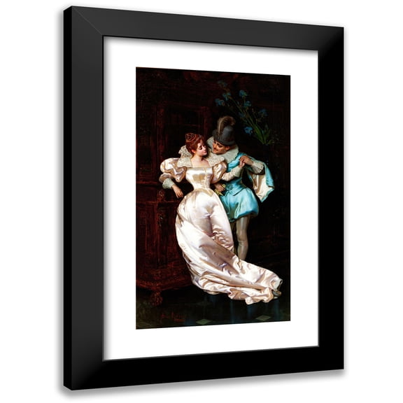 Pio Ricci 10x14 Black Modern Framed Museum Art Print Titled - The Temptress