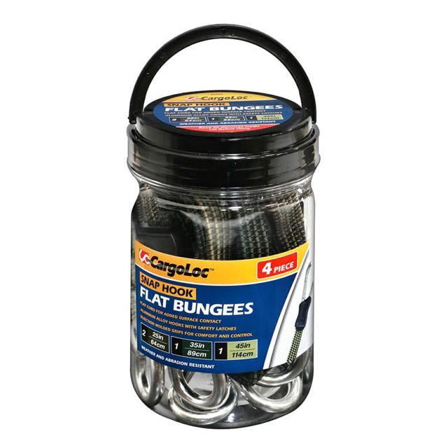 CargoLoc SnapHook Flat Bungee Cords 89955 4 Pc. Assortment SnapHook