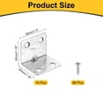 thumbnail image 2 of 16Pcs L-Shaped Brackets Corner Brace, 1.18"x1.18"x1.5" Corner Bracket Shelf Bracket Right Angle Brackets for Wood Shelves Furniture (30x30x38mm, Silver), 2 of 6