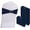 Navy, variant on 100PCS Spandex Stretch Chair Sashes Bows Elastic Chair Cover Bands Ties with Buckle Slider for Wedding Party Reception Events Universal Ceremony Banquet Decorations (Gold)