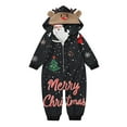 thumbnail image 2 of Odeerbi Christmas Onesie Pajamas for Family Holiday Sleep Jumpsuit Long Sleeve Family Christmas Pajamas Matching Sets Infant Jumpsuit Set Printed Sleepwear Family Matching PJs Set Black, 2 of 4