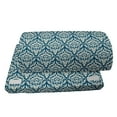 thumbnail image 4 of Damask Foot Rest, Floral Ornamental Damask Pattern Victorian Style Baroque Organic Motifs Stencil Art, Non-Slip Backing Ergonomic Memory Foam Leg Support for Office, Blue White, by Ambesonne, 4 of 5