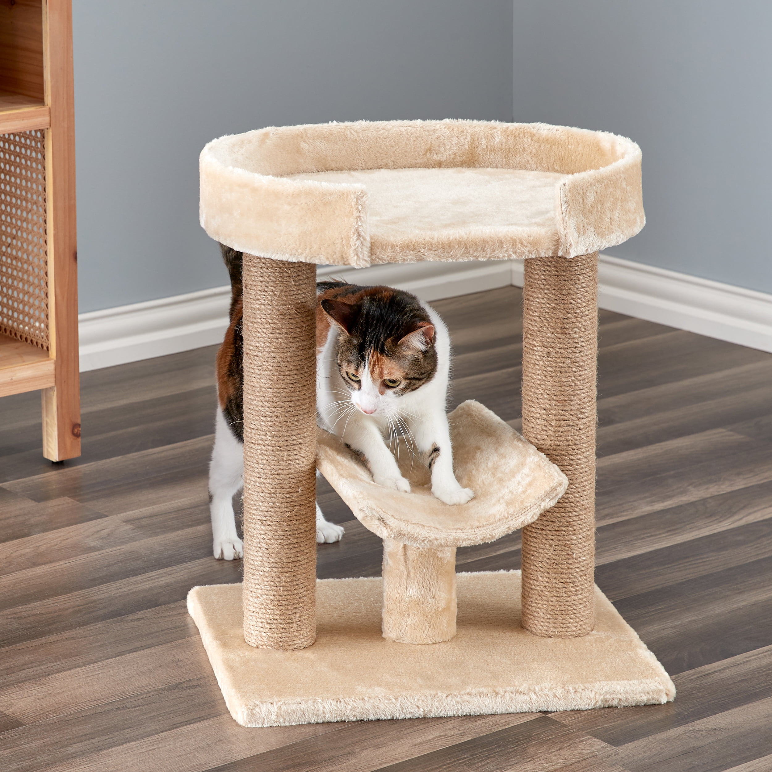 Two by Two Providence - Beige Scratching Post Cat Furniture - 21.1 in. Tall