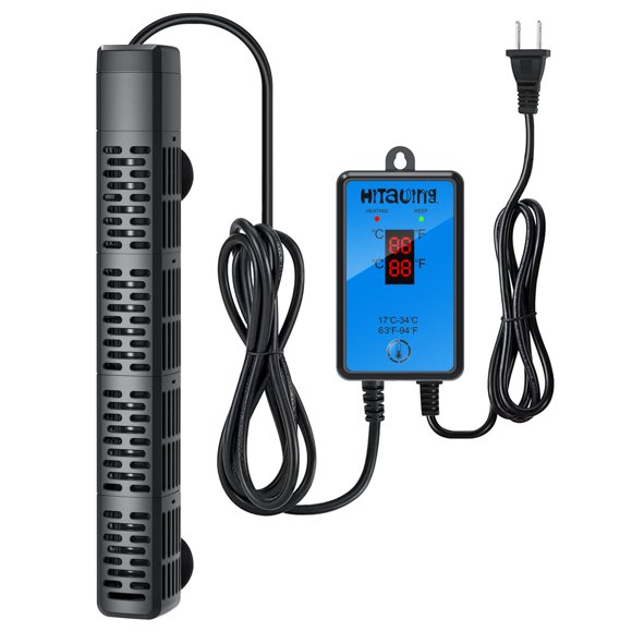 HiTauing Aquarium Heater, Upgraded 300W/500W Fish Tank Heater with Intelligent Leaving Water Automatically Stop Heating and Advanced Temperature