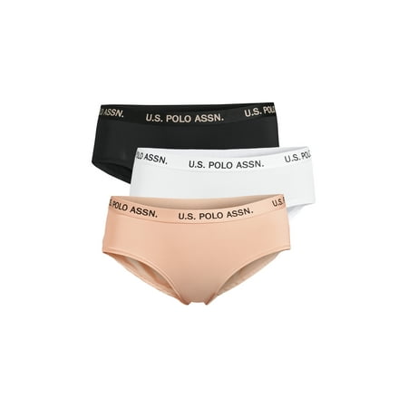 

U.S. Polo Assn. Women s Microfiber Hipster Panty Underwear 3-Pack Sizes S-3X