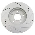 thumbnail image 3 of TRQ Front Performance Brake Rotors Set Premium G-Coated Fits Select 2008-2013 Nissan Rogue 2014-2015 Rogue Select 2007-2012 Sentra, 3 of 5