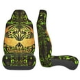 thumbnail image 4 of XMXT 2Pcs Car Seat Cover Decor Protector, Skeleton Flame Tribal Print Front Seat Covers for Cars SUVs, Universal Fit, 4 of 9