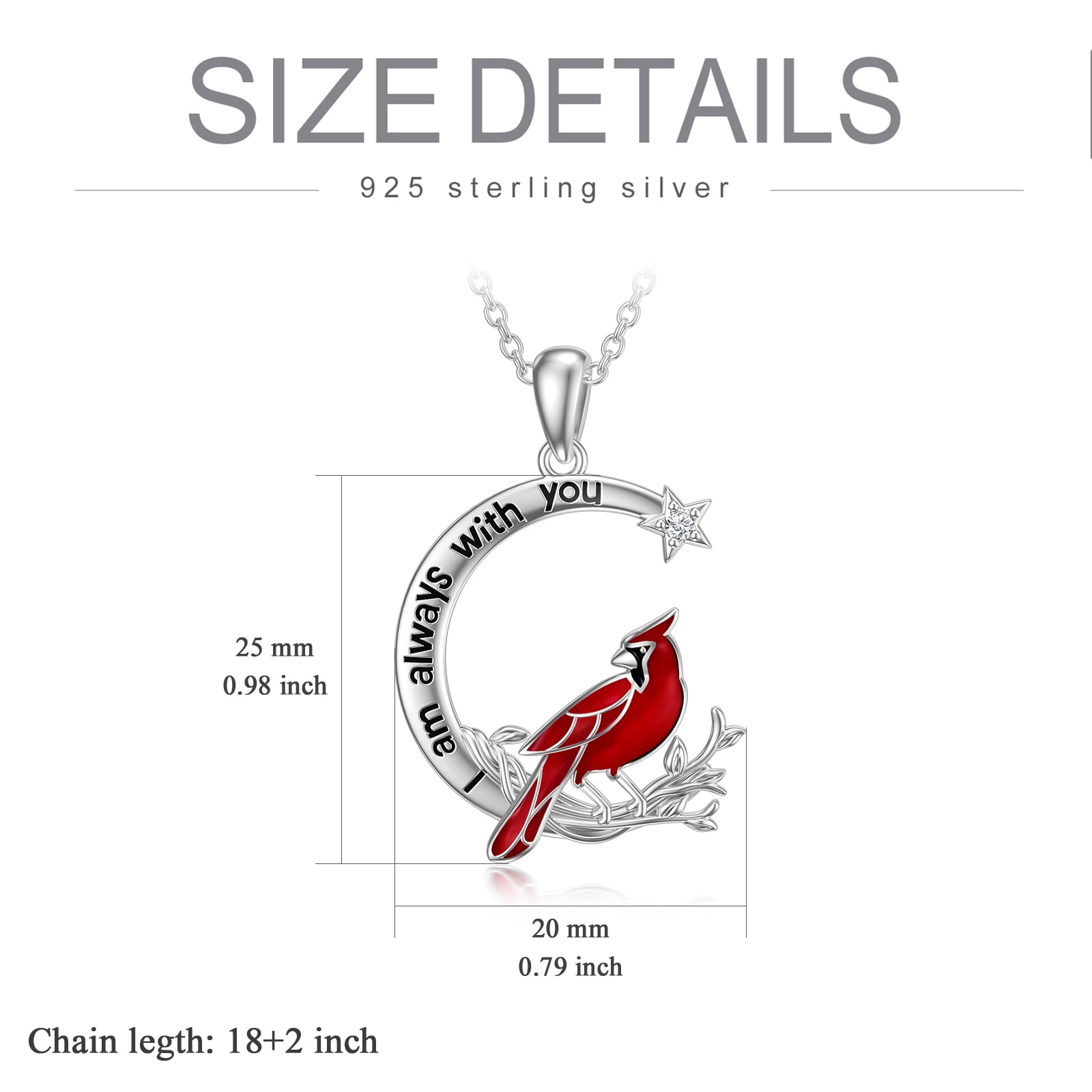  Vsoruln 925 Sterling Silver Red Cardinal Necklace for Women  Cardinals Appear When Angels are Near Heart Necklace Delicate Bird Necklace  Sympathy Gift for Women (Color 1) : Arts, Crafts & Sewing