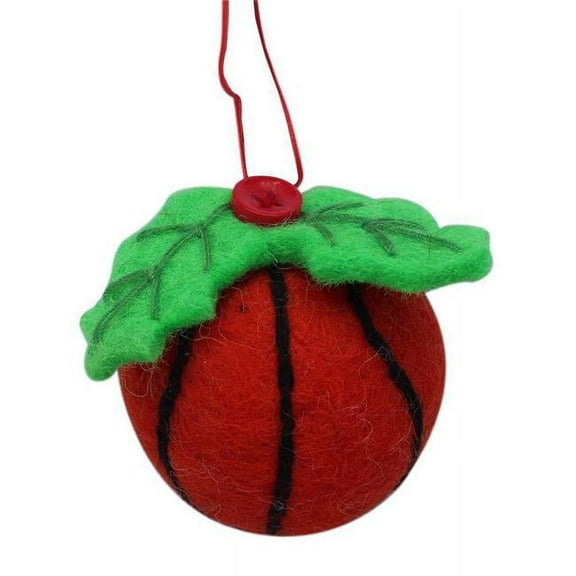 Global Groove GLG50034-01-241455 Handmade & Fair Trade Basketball Felt Ornament