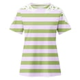 thumbnail image 5 of Fiudx Ofertas Flash Del Día Solo En Línea Blusa de Manga Corta con Cuello Redondo y Estampado para Mujer, 5 of 5
