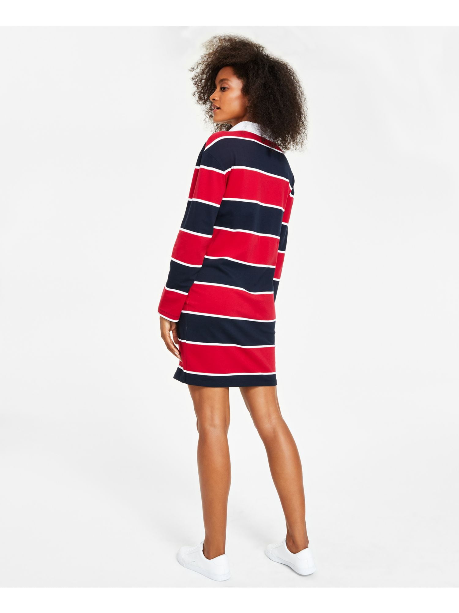 Tommy Hilfiger Women's Adaptive Striped Button Down Dress with Hook and Loop  Closures - ShopStyle