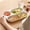 169#A, variant on Divided Plastic Dinner Plates, 3-Compartment Heavy Duty Serving Trays, Meal Prep Food Containers for Fitness Diet Control Microwave Safe Family Dining, Portion Control Dish and Adult Child Dinnerware