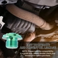 thumbnail image 7 of Unique Bargains M14*1.5 Oil Drain Plug Oil Pan Drain Bolt Screw Thread Repair Green 1 Pcs, 7 of 7