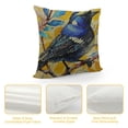 thumbnail image 4 of PRATYUS Oil Painting Blue Robin Bird Throw Pillow Covers Yellow Background Lovely Animal with Chrysanthemum Pattern Decorative Cushion Case Cover for Sofa (Blue Robin Bird) White, 4 of 5