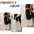 thumbnail image 2 of Kukuzhu Beach Bags for Women, Summer Mesh Beach Tote Bag Hand Woven Beach Bag Weaving Hollow Shoulder Bag Handbag, 2 of 5