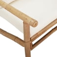 thumbnail image 3 of vidaXL Garden Bench with Cream White Cushions Bamboo, 3 of 4
