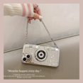thumbnail image 6 of Case Compatible with iPhone 15 Plus,Cute Bling 3D Vintage Camera Phone Case with Hand Strap Unique Cool Silicone TPU Case Shockproof Protective Case Women Girls for iPhone 15 Plus, 6 of 13