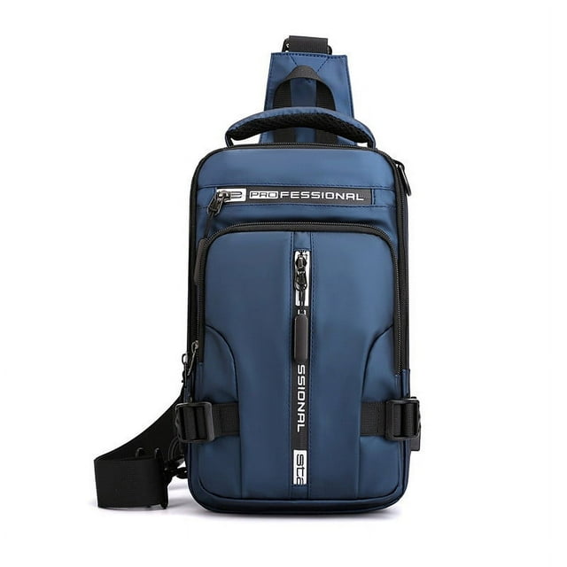 Anti-Theft Chest Crossbody Bag with USB Port - Multi-Pocket Minimalist Sling Pack for Essentials