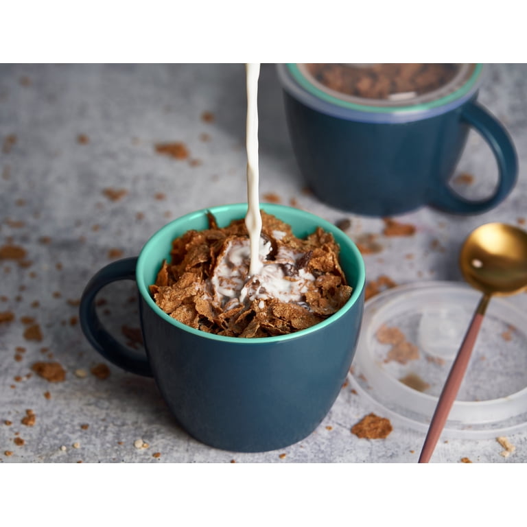 Kook Large Ceramic Soup Mugs, Microwave Safe, with Handle and