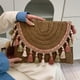 thumbnail image 5 of Bolso cruzado de mujer con borlas Bolso tejido de paja informal de verano para ir de compras (café) Tmvgtek Para Estrenar, 5 of 8