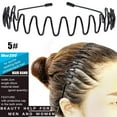 thumbnail image 3 of Band Women Headband Black Men Hairband Hoop Sports Wave Headwear Metal Comb Hair Hair Care Leave in Hair Conditioner for Dry Hair Top 10 (As the picture, One Size), 3 of 4