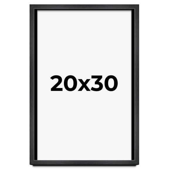 20x30 Shadow Box Frame Grey Charcoal Black | 0.875 Inches Deep | Solid Wood Shadowbox Display Frame