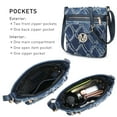 thumbnail image 3 of MKP COLLECTION Crossbody Bags Purses for Women Trendy Multi Pockets Monogram Zip Shoulder Bags Ladies PU Leather Handbag, 3 of 10