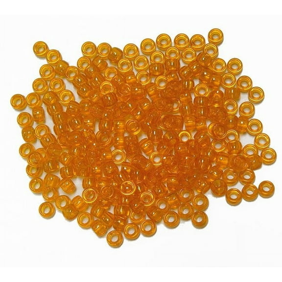JOLLY STORE Crafts Light Topaz 7x4mm Mini Pony Beads, Made in USA, 1000pcs