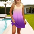 thumbnail image 4 of YunPes Girls Dress Summer Sleeveless Comfortable Casual Dress Gradient Print Children's Clothing with Pocket Vest Dress Children Place Dresses for Girls, 4 of 7