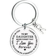 thumbnail image 1 of TIMIFIS Key Chain To My Daughter Message Keychain Stainless Steel Initial Last Name 26 Letter Family Inspirational Keychain Gift Valentine'S Day Gift, 1 of 1