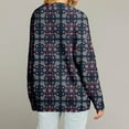 thumbnail image 4 of dGslk Women’s Winter Snowflake Knit Cardigan Button Down Long Sleeve V Neck Sweater Casual Loose Fit Pullover Top Navy XL, 4 of 6