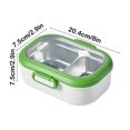 thumbnail image 3 of yulier Stainless Steel Bento Box 2 Compartments Lunch Box Food Storage Snack Containers Snack Box Fruit Box for Work Travel Picnic, Green, 3 of 6