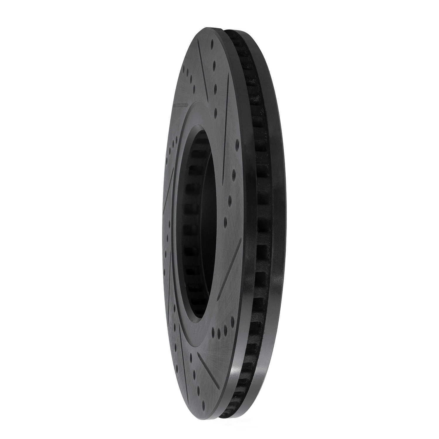 Dynamic Friction Company 633-80078L DFC Brake Rotor - Drilled And Slotted - Black