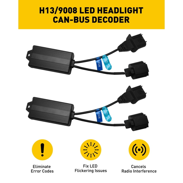 LED Headlight fog light CANbus Decoder kit, Anti Flickering Computer W —  AUXITO