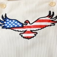 thumbnail image 4 of ZEHJUHAN Baby Girls' Fashion Towel Embroidered Eagle Independence Day Romper Adjustable Strap & Snap Closure Playsuit Ivory White，0-3M, 4 of 6