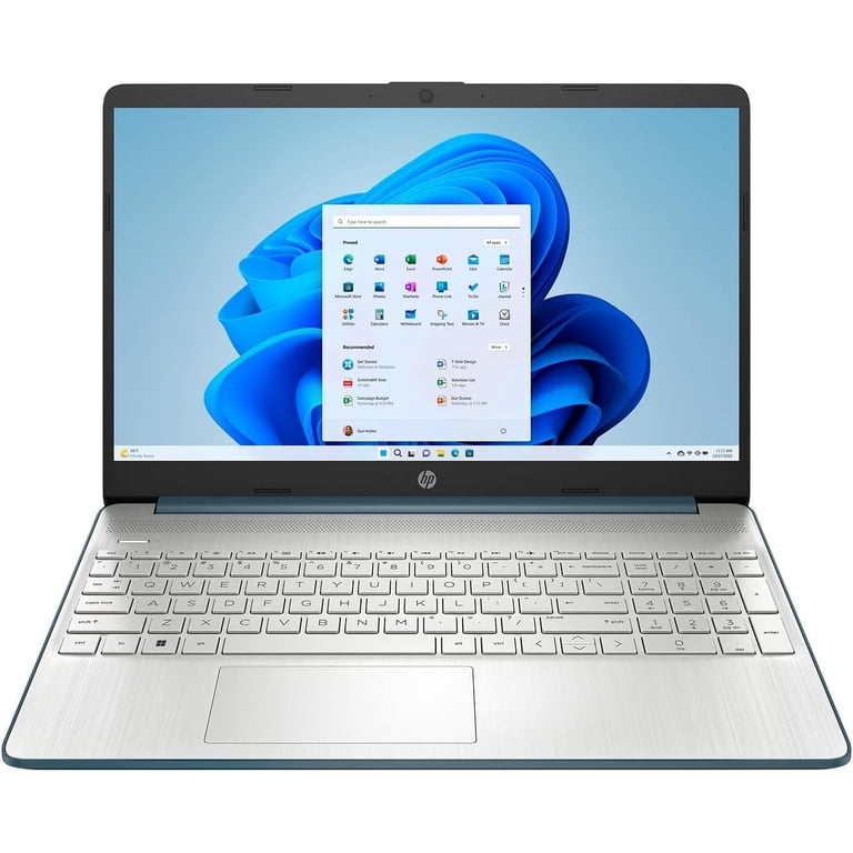 HP 15 Laptop — 15.6" HD Screen, Intel Core I3-1115G4, 12GB RAM, 256GB SSD, Windows 11 Home, Blue (with KKE Mousepad Bundle)